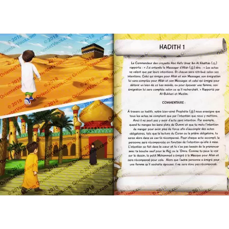 Les 40 Hadiths An-Nawawi illustrés et commentés pour les enfants [Arabe/Français]