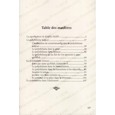 Le sens de Lâ Ilâha Illallâh et les formes du polythéisme