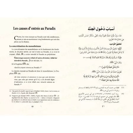 Les causes d'entrée au Paradis