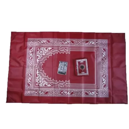Tapis de prière de poche avec boussole et poids intégrés