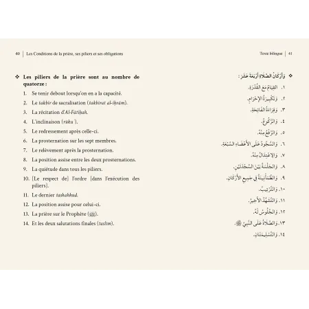 Prayer conditions – Explanation & obligations (French book)