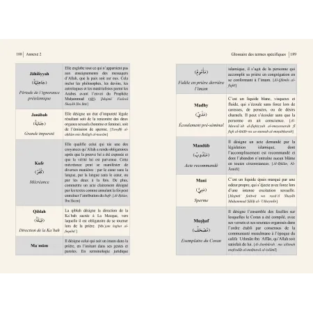 Prayer conditions – Explanation & obligations (French book)