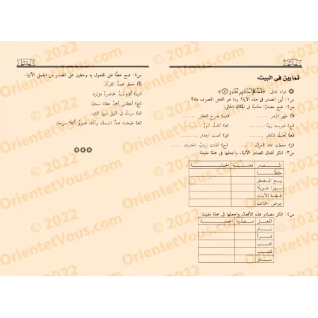 Les règles de grammaire de la langue arabe pour débutant (avec exercices)/القواعد النحوية للبادي في اللغة العربية مع ملحق التمار