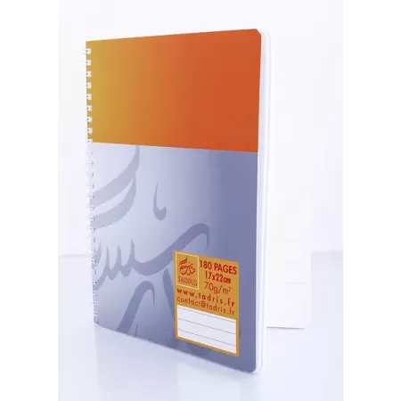 Cahier spirales moyen format jaune
