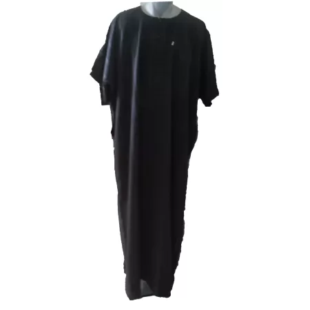 Qamis Ikaf manche courte Noir